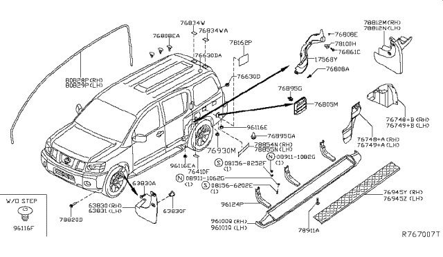 2015 Nissan Armada Body Side Fitting Diagram 2