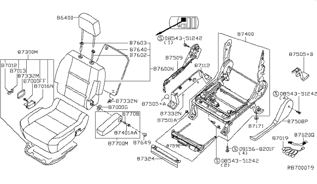 2012 Nissan Armada Front Seat Diagram 4