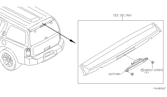 2012 Nissan Armada High Mounting Stop Lamp Diagram