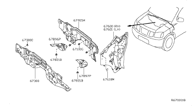 2007 Nissan Armada Dash Panel & Fitting Diagram 2