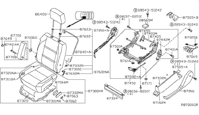 2010 Nissan Armada Front Seat Diagram 5