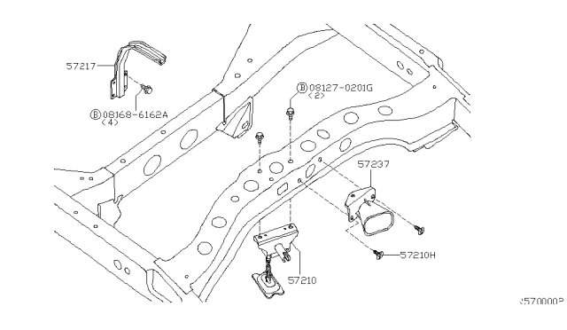 2004 Nissan Armada Spare Tire Hanger Diagram