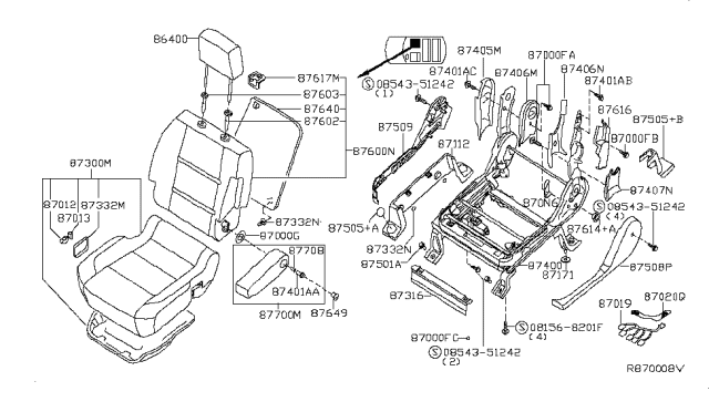 2006 Nissan Armada Front Seat Diagram 11