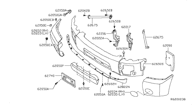 2007 Nissan Armada Front Bumper Diagram 2