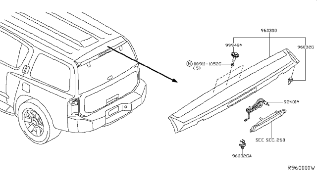 2011 Nissan Armada Air Spoiler Diagram