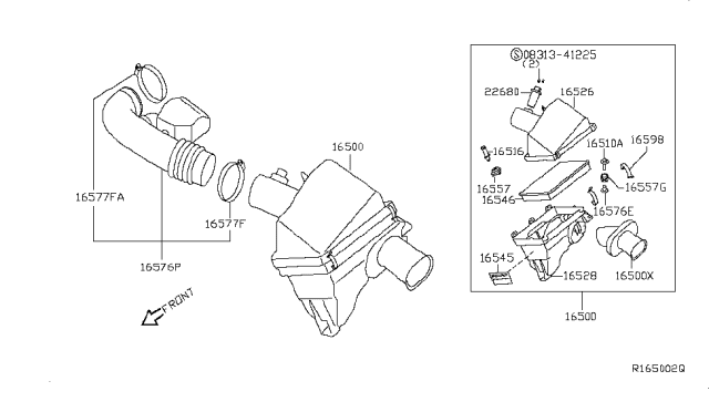 2007 Nissan Armada Air Cleaner Diagram 1