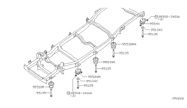 2004 Nissan Armada Body Mounting Diagram