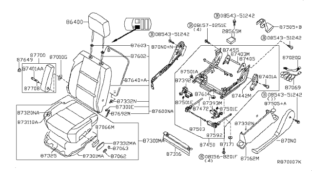 2007 Nissan Armada Front Seat Diagram 4