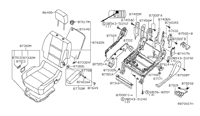 2007 Nissan Armada Front Seat Diagram 10