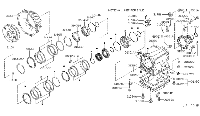 2006 Nissan Armada Torque Converter,Housing & Case Diagram 2