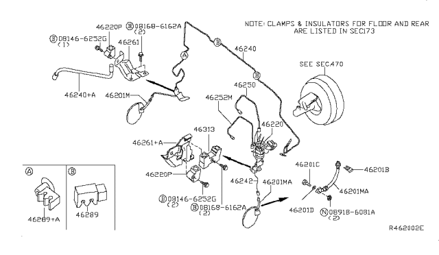 2012 Nissan Armada Brake Piping & Control Diagram 2