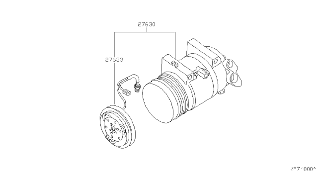 2013 Nissan Armada Clutch Assy-Compressor Diagram for 92660-9FE0A