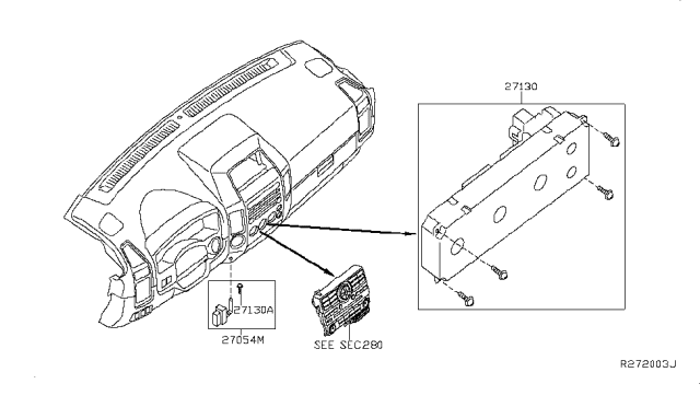 2010 Nissan Armada Control Assembly Diagram for 27500-ZW00A