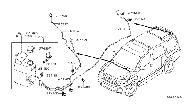 2011 Nissan Armada Windshield Washer Diagram