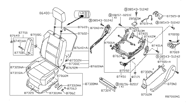 2011 Nissan Armada Front Seat Diagram 4