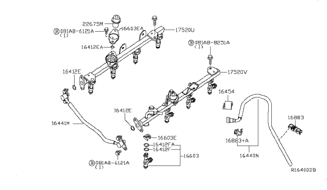 2008 Nissan Armada Hose-Fuel Diagram for 16440-7S000