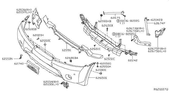 2014 Nissan Armada Front Bumper Diagram 2