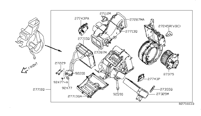 2010 Nissan Armada Cooling Unit Diagram