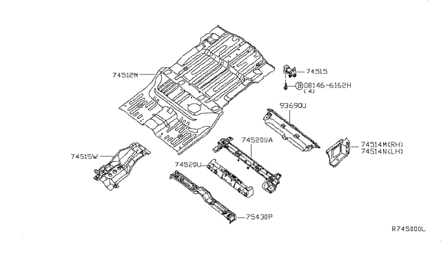 2006 Nissan Armada Floor Panel (Rear) Diagram 2