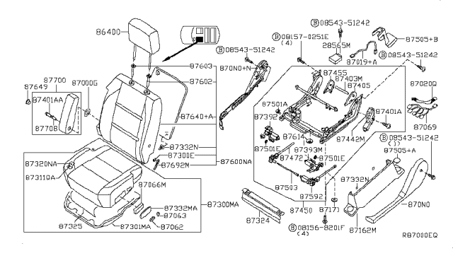 2006 Nissan Armada Front Seat Diagram 3