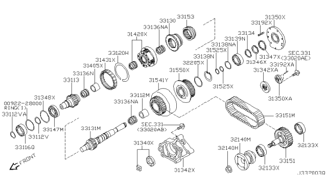 2005 Nissan Armada Transfer Gear Diagram