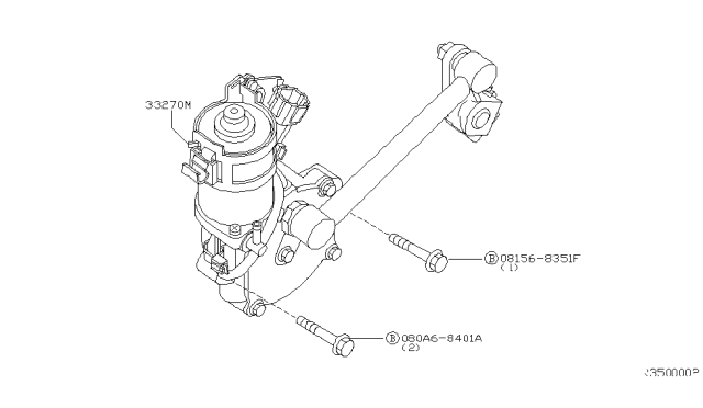 2007 Nissan Armada Transfer Control Parts Diagram 2