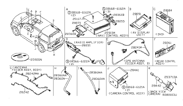 2005 Nissan Armada Audio & Visual Diagram 3