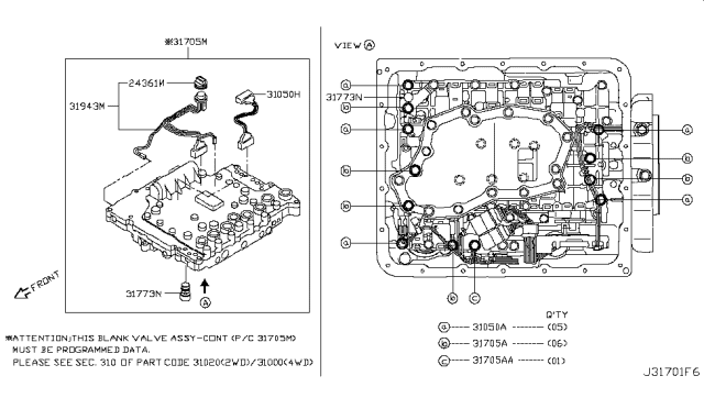 2012 Nissan Armada Control Valve (ATM) Diagram 2