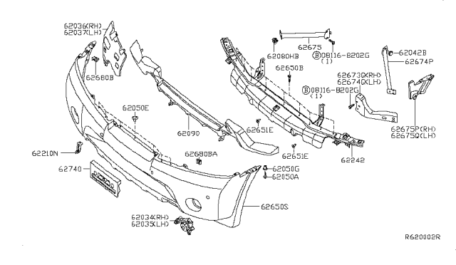 2008 Nissan Armada Front Bumper Diagram 3