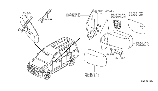 2010 Nissan Armada Rear View Mirror Diagram