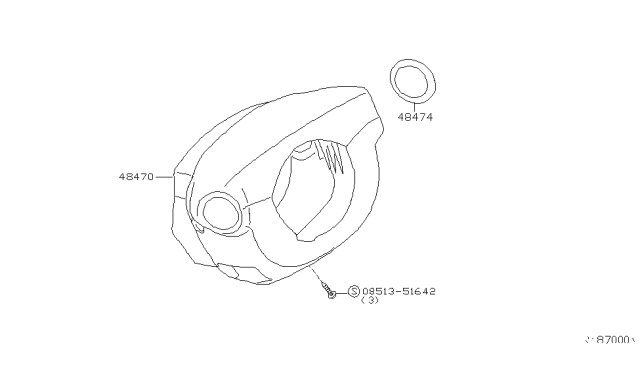 2015 Nissan Armada Cover-Steering Lock Diagram for 48474-9GA1B