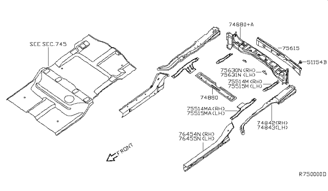 2006 Nissan Armada Member & Fitting Diagram