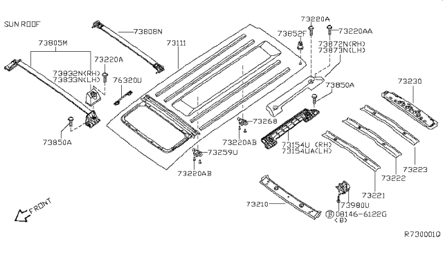 2008 Nissan Armada Screw Diagram for 01451-0029U