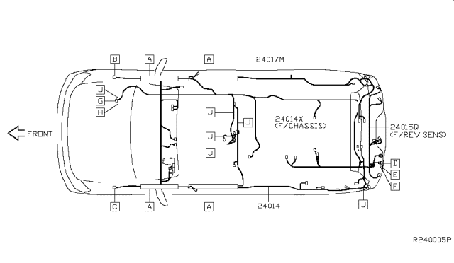 2010 Nissan Armada Harness Assembly-Body Diagram for 24014-ZZ50A