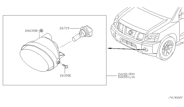 2006 Nissan Armada Fog,Daytime Running & Driving Lamp Diagram