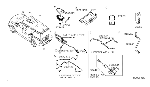 2014 Nissan Armada Audio & Visual Diagram 1