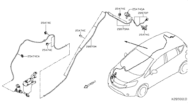 2016 Nissan Versa Note Windshield Washer Diagram 1