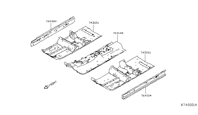 2017 Nissan Versa Note Floor Panel Diagram