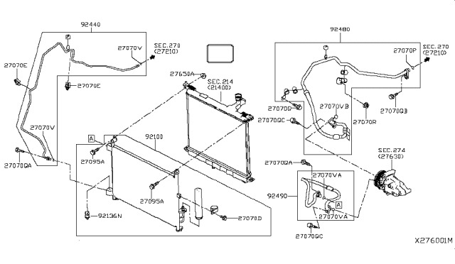 2015 Nissan Versa Note Condenser,Liquid Tank & Piping Diagram 1