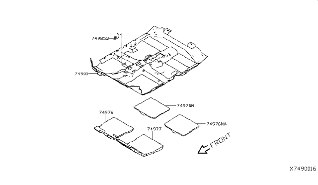 2016 Nissan Versa Note Floor Trimming Diagram 1