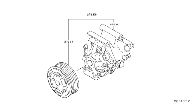 2017 Nissan Versa Note Clutch-Assembly Diagram for 92660-3VB0C