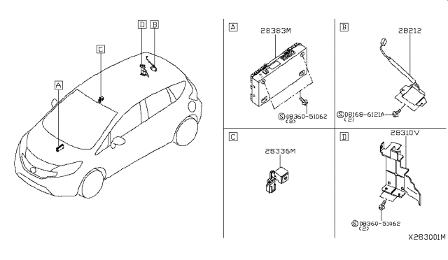 2017 Nissan Versa Note Telephone Diagram 1