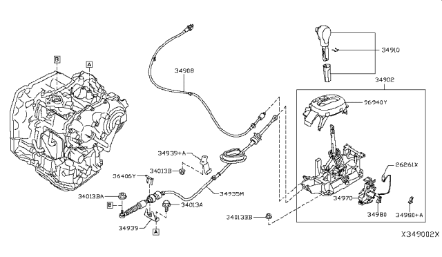 2017 Nissan Versa Note Auto Transmission Control Device Diagram 2