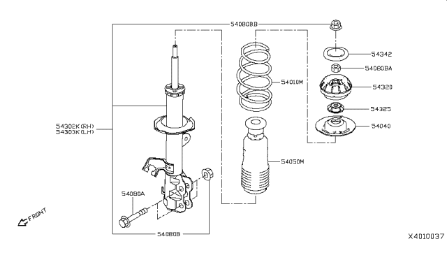 2019 Nissan Versa Note Front Suspension Diagram 1