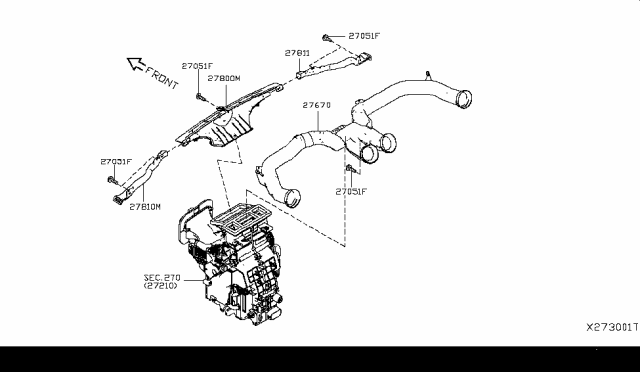 2017 Nissan Versa Note Nozzle & Duct Diagram 3