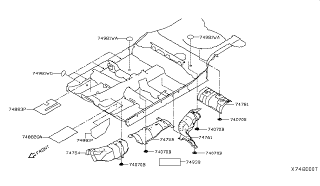 2015 Nissan Versa Note Floor Fitting Diagram 1