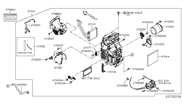 2018 Nissan Versa Note Tag-Manual Hvac Control Diagram for 27085-3AN0A