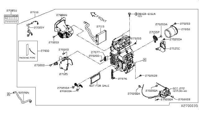 2015 Nissan Versa Note Heater & Blower Unit Diagram 3