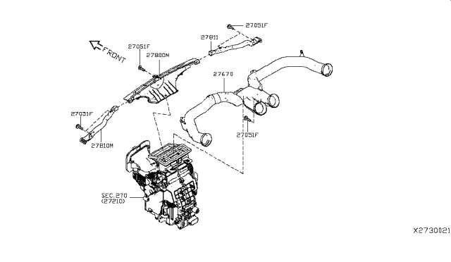 2017 Nissan Versa Note Nozzle & Duct Diagram 2