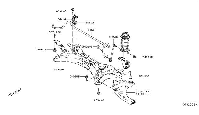 2018 Nissan Versa Note Front Suspension Diagram 3